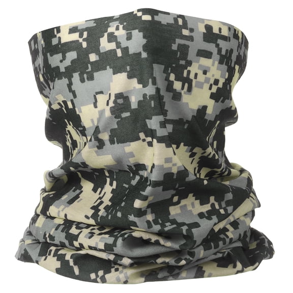 Uxcell Summer Cooling Neck Gaiter Sun Protection Face Mask, Camo Yellow-black