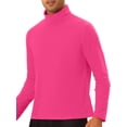 thumbnail image 4 of Camiseta de punto de manga larga con cuello alto INSPIRE CHIC para hombres S Rosa Rojo, 4 of 6