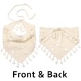 thumbnail image 2 of 2Pcs Crochet Bandana Head Kerchief Knitted Hair Scarves Crochet Hair Kerchief Tie Bcak Headwrap Floral, 2 of 5