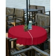 thumbnail image 2 of Outdoor Tablecloth Solid Red Color Round Patio Tablecloths 60 Inch, Waterproof Outside Table Cloths with Umbrella Hole and Zipper, Red Summer Table Cover for Outdoor Tables, Picnic,, 2 of 4