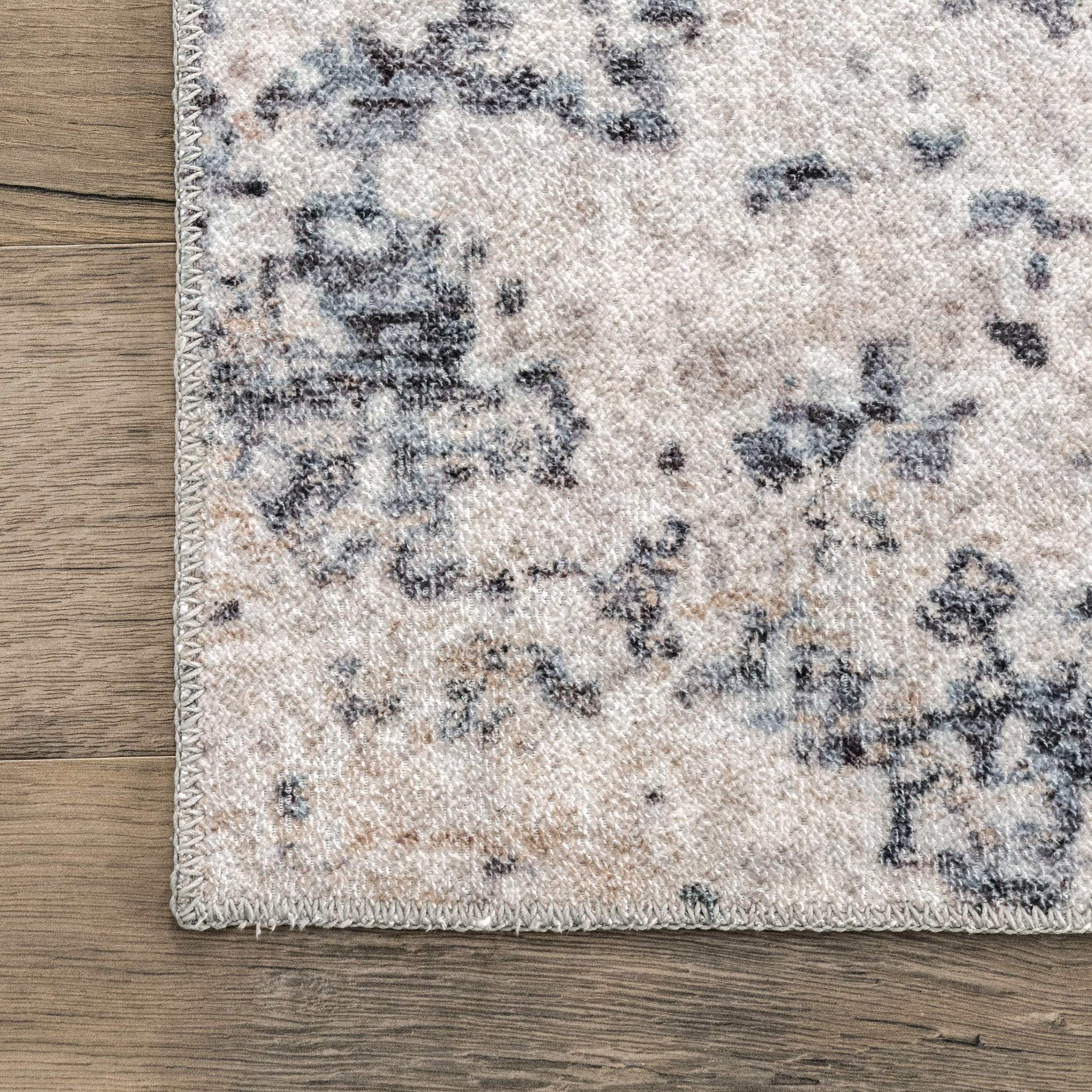 nuLOOM Danae Abstract Machine Washable Area Rug, 4' x 6', Ivory