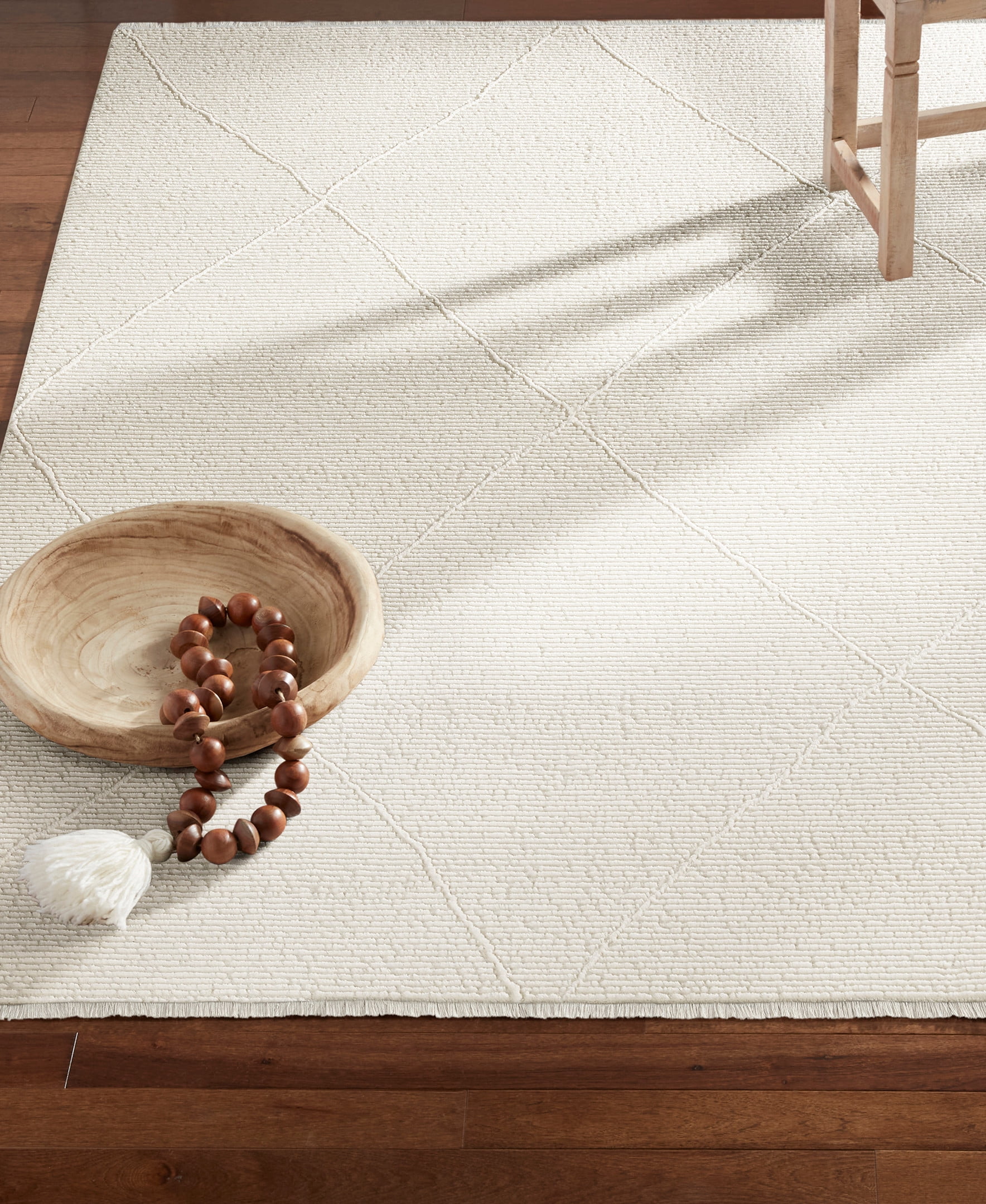 TOWN & COUNTRY LUXE Tretta Contemporary Diamonds Area Rug with Plush High-Low Texture, Grey, 6'6"x9'6"