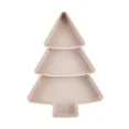 thumbnail image 1 of 1pc - Creative Christmas Tree Shape Fruit Plate Nuts Snacks Plates - Perfect For Holiday Parties, Birthdays, And Home Decor pink, 1 of 6
