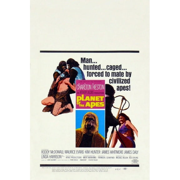 Planet Of The Apes Movie Poster 12x16 Print on Metal Sign 12in x 16in #104278 Square Adults Best Posters