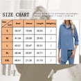 thumbnail image 4 of TEMOFON Womens long sleeve shirt Work Blouse Pleated Button Down Textured Solid color Casual Loose Collared Blouse Tops BLUE L, 4 of 4