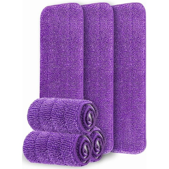 3Pcs 15 Inch Reusable Microfiber Mop Pads Replacement Heads for Wet/Dry Spray Mops, Compatible with Bona Floor Care System, Multi-Surface Floor Cleaning, Durable and Washable