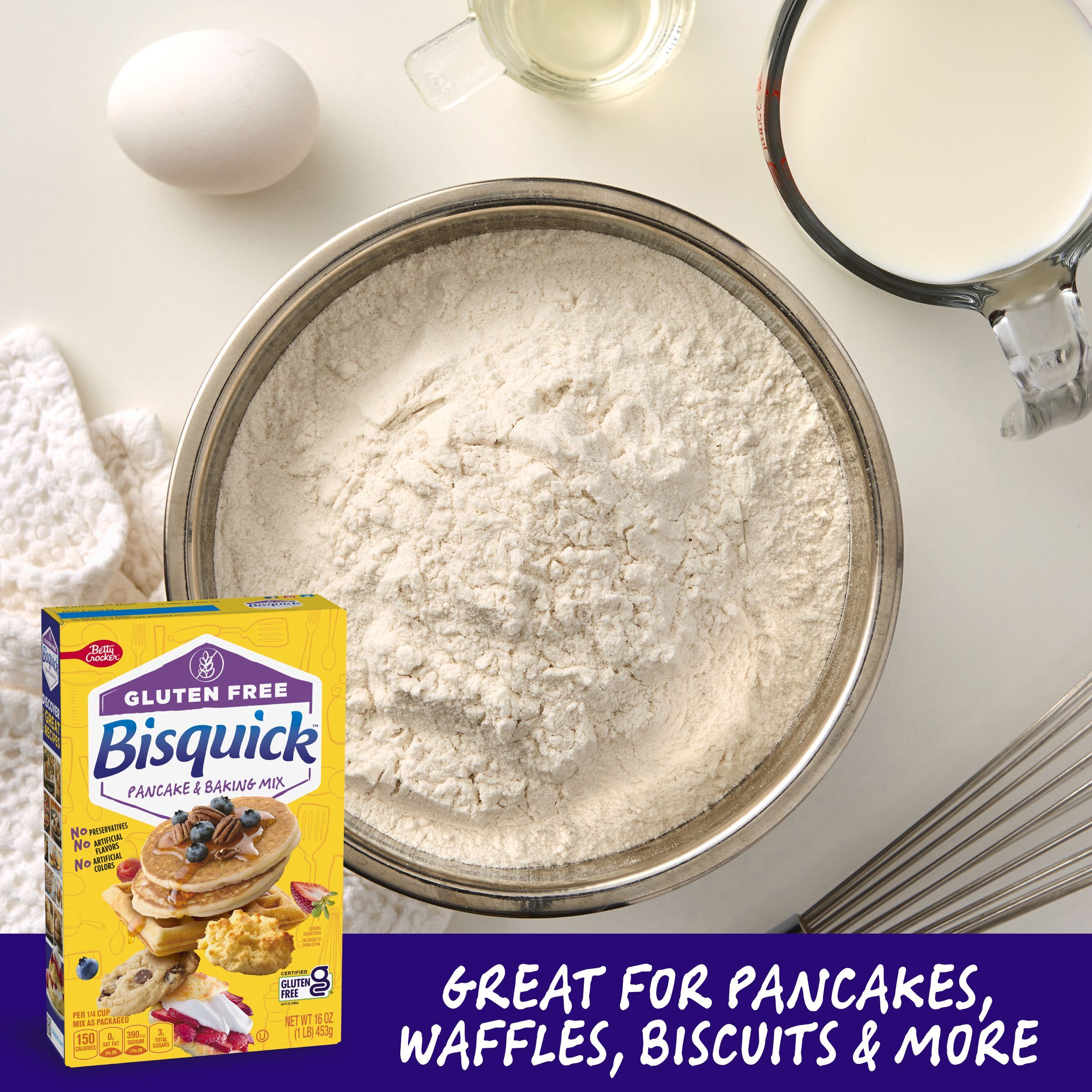 Betty Crocker Bisquick Pancake & Baking Mix, Gluten Free, 16 oz. - image 4 of 16