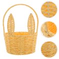 thumbnail image 3 of 1Pcs Easter Wicker Basket Yellow Paper Rope Bunny Ear Shape For Easter Spring Party Gift Giving, 3 of 9