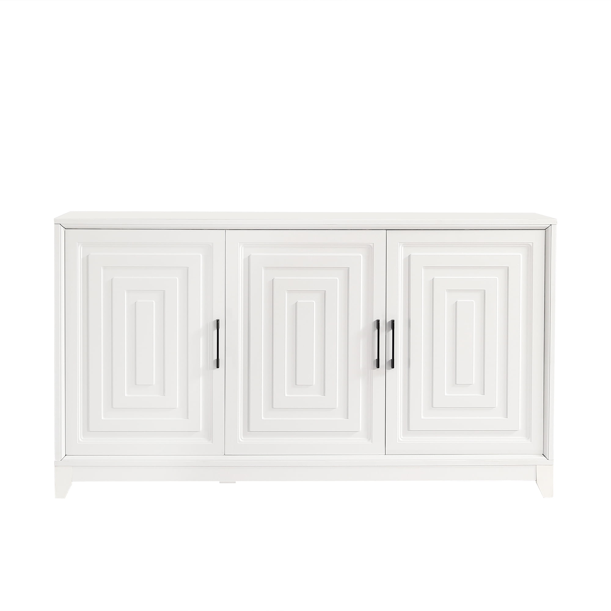 TV Stand for TVs up to 65 Inches, Modern Entertainment Center Media Console Cabinet with 2 Spacious Storage Space, Solid Wood Legs for Living room(Same SKU:N724P206551K)