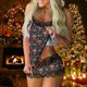 thumbnail image 4 of Gibobby Pijamas de satén para Mujer Navidad Mujeres Sexy Ajustable Encaje Halter Chaleco Top Panty Shorts Set (Gris, S), 4 of 5