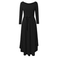 thumbnail image 4 of Vestido de manga larga con cuello redondo y bolsillos para mujer - Corte holgado informal, poliéster - Tallas L-XXXL, 4 of 8