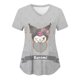 thumbnail image 1 of Sanrio Kuromi-Camiseta con estampado de Hello Kitty para mujer, camisa con bolsillo y cuello en V, uniforme de enfermera con estampado HD de dibujos animados, Y2k, novedad de verano, 1 of 7