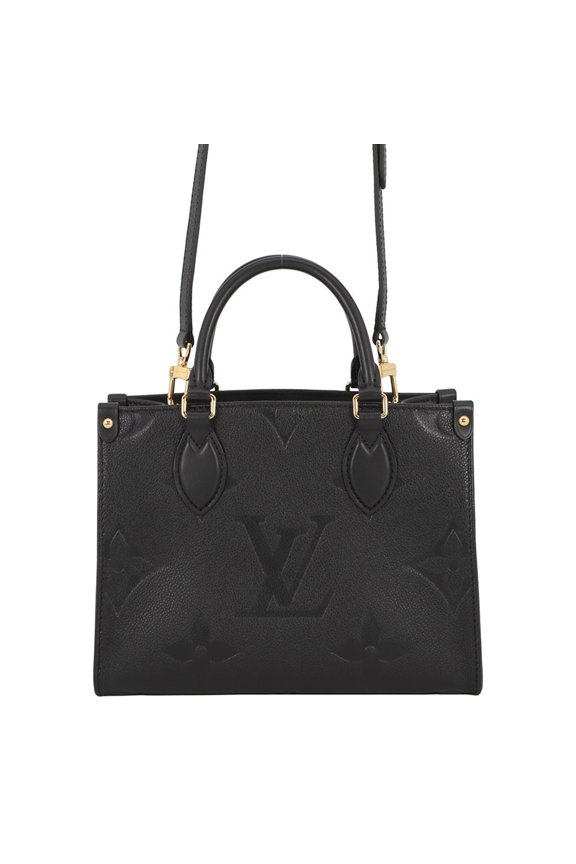 Pre-Owned Louis Vuitton Monogram Empreinte OnTheGo PM Handbag M45653 Black 2-way LOUIS VUITTON