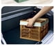 thumbnail image 5 of Cesta de picnic plegable mediana de estilo japonés, portátil, con asa, para viajes, para exteriores y hogar, color café y beige., 5 of 7