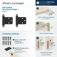 thumbnail image 3 of Amerock Bp3428 Functional Hardware 3/8" Inset Surface Mount Cabinet Door Hinge - Black, 3 of 5