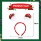 thumbnail image 2 of Tocado elástico de gorro de Papá Noel con accesorios de ropa para fiestas navideñas Tocado con temática de invierno, 2 of 5