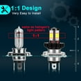 thumbnail image 2 of koolsoo H4 / ​​BA20D Motorcycle Headlight Bulbs LED Lamps, Extremely Bright Fog Beam, 2 of 6