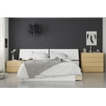 thumbnail image 1 of Ogilvi 4 Piece Queen Size Bedroom Set  Natural Maple  and  White, 1 of 11