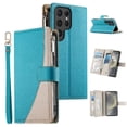thumbnail image 4 of Funda cartera GANGXUN para Samsung Galaxy S24 Ultra , cuero PU con tarjetero, cremallera, correa de mano, soporte y protección 888°, 4 of 6