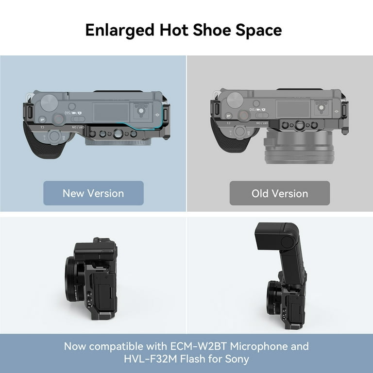 SmallRig ZV-E10 Cage with Silicone Handle and Built-in