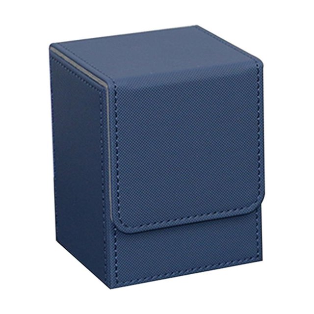 PU Deck Box Collection Contenedor Tarjetas Con Mangas para Tarjetas Juego Mesa (Azul)