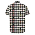 thumbnail image 4 of ZRGHAOYLQ Mens Casual Button Down Shirts Big and Tall Wrinkle Free Dress Shirs Short Sleeve Love Heart Plaid Summer Shirts for Men Slim Fit Work T Shirt, 4 of 5