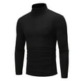 thumbnail image 4 of Jowowha Men's Mock Turtleneck Long Sleeve Basic High Neck Undershirt Lightweight Thermal Tops 3pcs Black&White&Gray XL, 4 of 4
