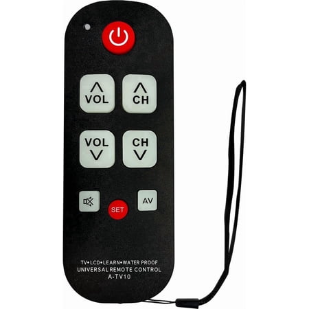 Universal Large-Button Remote Control for Seniors and the Elderly — Easy Remote — Simple to Use and Set Up, with Learning Function and Box Controller, Dementia-Friendly Gift