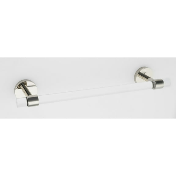 Alno A7220-12 Contemporary Acrylic 12" Wide Towel Bar - Nickel