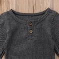 thumbnail image 2 of Bellafa Newborn Sleepers Baby Girl Onesie Long Sleeve Ribbed Knit Romper Unisex Baby Coming Home Jumpsuit Outfit, 2 of 5