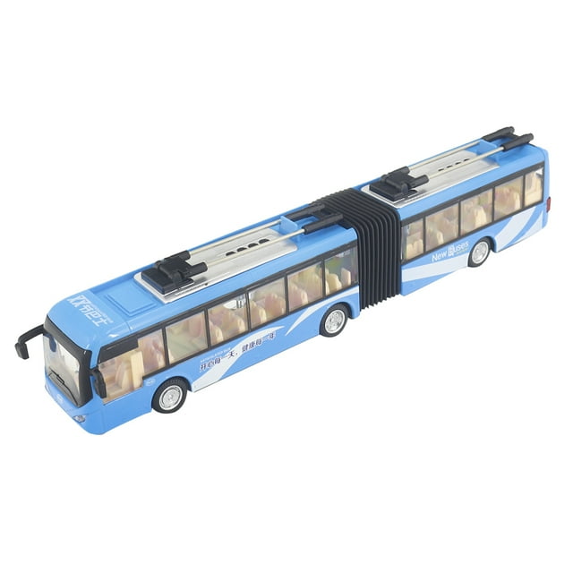 Autobús urbano electrónico ligero Nikou 1:48 CS0133 Juguete educativo para niños azul