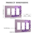 thumbnail image 3 of Purple Floral Switch Cover Decorative Wall Plate 3-Gang Screwless Standard Size, 3 of 5