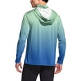 thumbnail image 4 of FAVIPT Sun Protection Fishing Shirts for Men Long Sleeve Gradient Tops Lightweight Rash Guard Hooded Shirts with Mask Hiking Outwear 2025 Blue,L, 4 of 7
