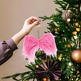 thumbnail image 1 of ABPWLY Christmas Bows for Tree Long Haired Christmas Bow Candy Color Tree Ornament DIY Party Decoration Handmade Fuzz Soft Decor Bows Versatile Accessory 1Pc 3.93x5.9in, 1 of 5