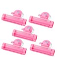 thumbnail image 1 of KAKOWELY toothpaste squeezer 5Pcs Creative Suction Cup Hanging Type Toothpaste Extruder Multi Function Facial Cleanser Toothpaste Manual Extruder Pink3.15"X0.91"X0.91", 1 of 4