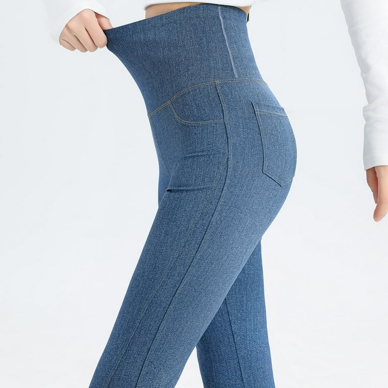 【新品】MEDI LEGGINGS FLARE DENIM Girls' Flare Leggings - Cat & Jack™ Blue Faux Denim M: Slim