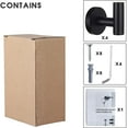 thumbnail image 5 of 4 Pack Black Towel Hooks Coat Robe hook for bathroom Stainless Steel, 5 of 6