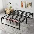 thumbnail image 3 of Danolapsi Queen Size Bed Frame,14 inch Metal Full Bed Platform Frame with 3 in 1 Steel Support,Ultra Sturdy No Box Spring Needed,Noise-free,Easy to Assemble, 3 of 9
