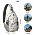 thumbnail image 5 of Sling Backpack,Multicolor Christmas Pattern Sling Bag with Water Bottle Holder,Waterproof Sling Bag for Men/Women with Headphone Jack for Hiking,Travel, 5 of 6