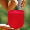 thumbnail image 6 of TOPFUND Red C Note Crystal Singing Bowl Root Chakra 6 inch with Sponge Padded Carry Case Bag and Singing Bowl Rubber Mallet and Suede Striker for Sound Healing Meditation, 6 of 9