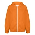 thumbnail image 4 of Comdrip Zip Up Hoodie, Women's 2025 Zip Up Long Sleeve Y2K Hoodies Casual Sweatshirts with Pockets Fall Women Jacket Hoodies Y2K orange 3XL, 4 of 5