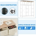 thumbnail image 6 of Uforic 9-Drawer Storage Dresser with Metal Frame & Wooden Top for Bedroom and Living Room for Adults, White, 6 of 8
