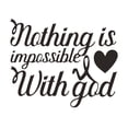 thumbnail image 1 of EGNMCR Wall Stickers, Cute Stickers Nothing Possible Home Wall Sticker Bedroom Kitchen Sticker Wallpaper wall sticker, 1 of 6