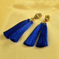 thumbnail image 2 of Pendientes colgantes Zulema Moda Bohemia Fringe Boho Long Tassel Hook para mujer Azul, 2 of 3
