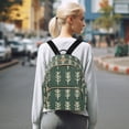 thumbnail image 7 of FORMRS Mini Backpack Purse for Women Travel Daypack Casual Shoulder Bag, Dark Green Leaves, 7 of 7