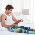 thumbnail image 7 of Mens Pajama Pants, Fantasy Treehouse Planet Scene Soft Sleep & Lounge Pants for Men, Cuteness Casual PJ Bottoms Pants with Pockets, 7 of 7