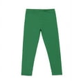 thumbnail image 4 of Girl's Leggings Multipack, 2 Pack Comfy Soft Leggings for Girls 3-12 Years, Stretch Elastic Waist Pull on Pants (9 Years, Green 02), 4 of 7