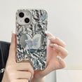 thumbnail image 2 of Cute Butterfly Water Ripple Plating Mirror Phone Case Compatible with iPhone Case (Silver,iPhone 13 Pro Max), 2 of 6