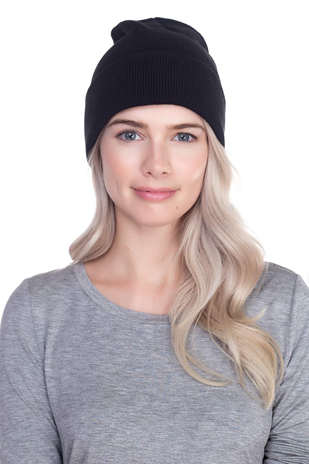Art Skull Skateboarding Unisex Cuffed Plain Skull Knitted Hat Beanie Cap Men Women Black