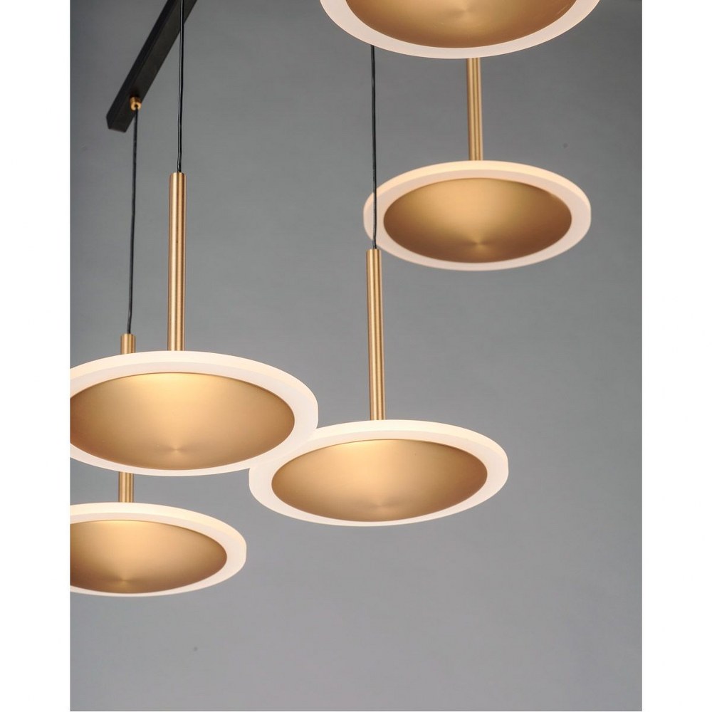 ET2 Lighting - LED Pendant - Saucer-48W 6 LED Pendant-28.5 Inches wide by 7.75 - image 3 of 10